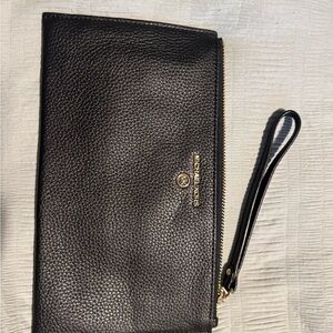 Michael Kors Charcoal Textured Wristlet
